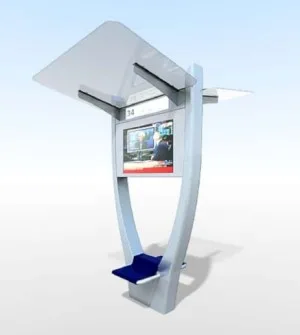 One of several prefab bus shelter options presented to the City Council in 2008