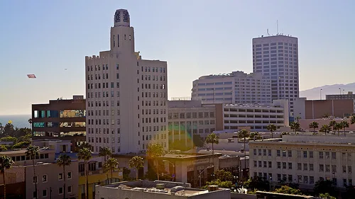 The Downtown Santa Monica skyline. Photo via Los Angeles Streetsblog.