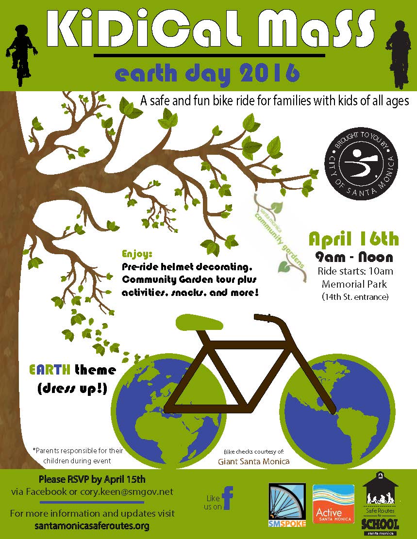 Kidical Mass Earth Day 2016 Flyer