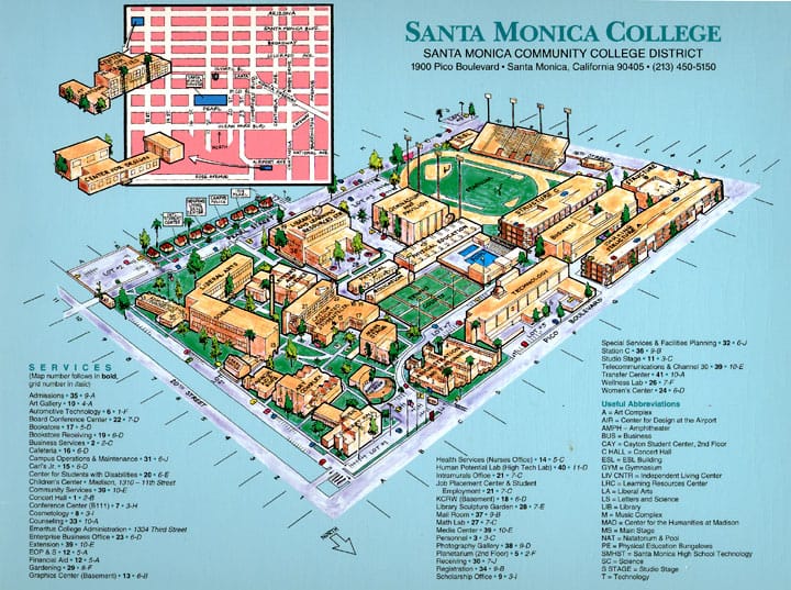 Santa Monica College Map With Ballot Initiative Pending, Smc Announces "Priority Enrollment" Program  For Locals | Santa Monica Next