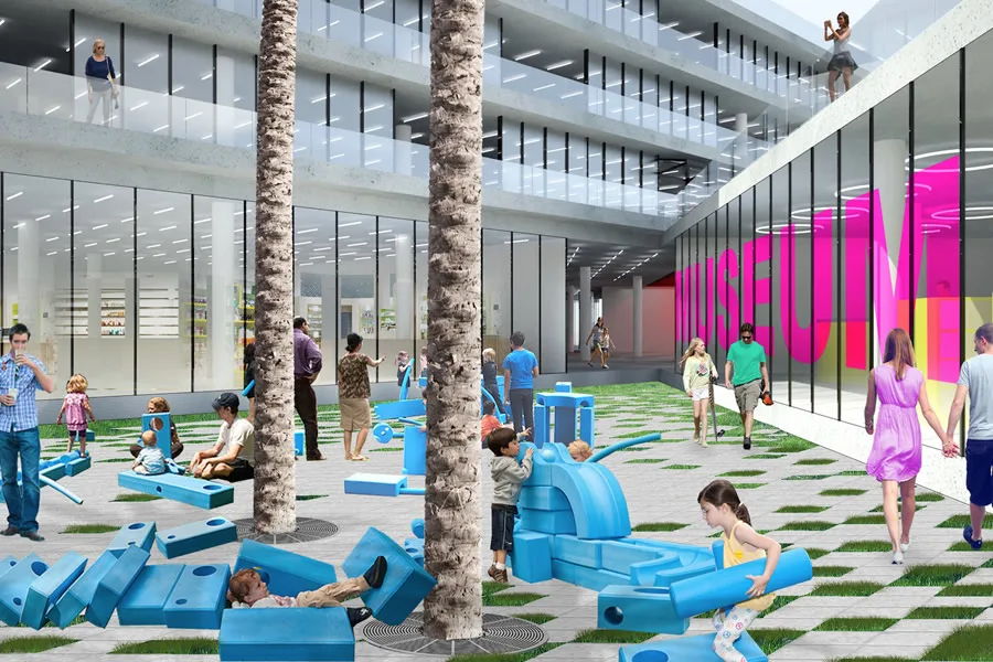 The project team is in talks with the Zimmer Museum to program the 12,000 square feet of cultural space proposed in the project.