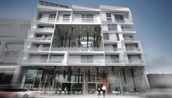 A rendering of the proposed project for 5th Street in Downtown Santa Monica.