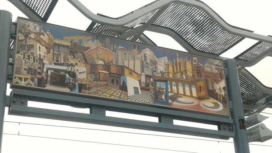 Bergamot Mural up close