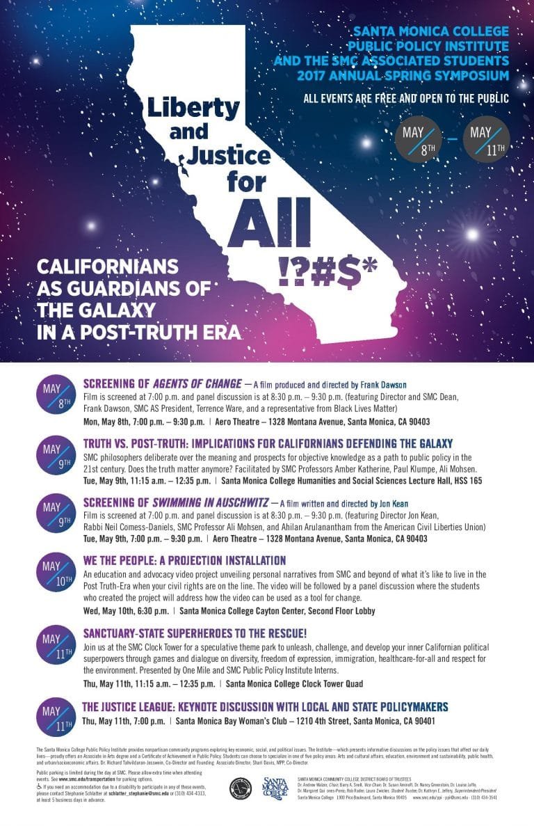 Santa Monica College Public Policy Institute Presents 6th Annual Spring Symposium May 8-11