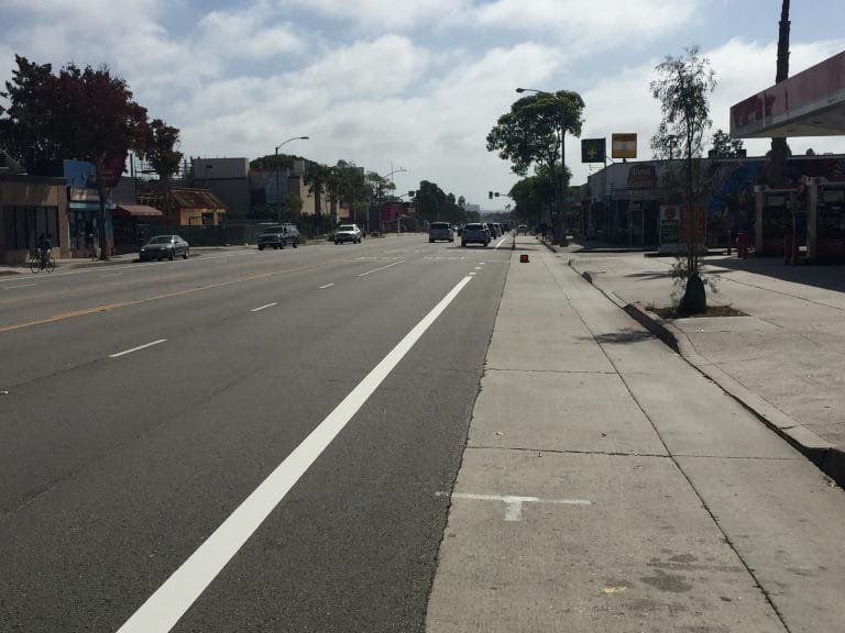 After Short Delay, Installation of Bus-Only Lanes on Lincoln Blvd. Begins