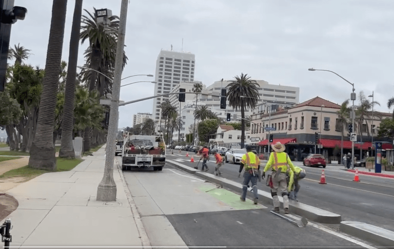 Ocean Avenue Curb-Protected Bikeway Ready for Its Close Up Ocean Avenue Curb-Protected Bikeway Ready for Its Close Up