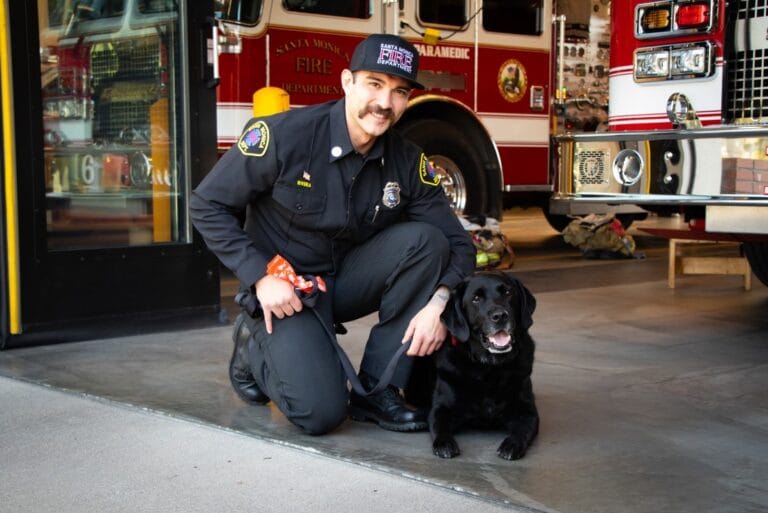 Santa Monica Fire Department Adds New Member: Roger the Support Dog Santa Monica Fire Department Adds New Member: Roger the Support Dog