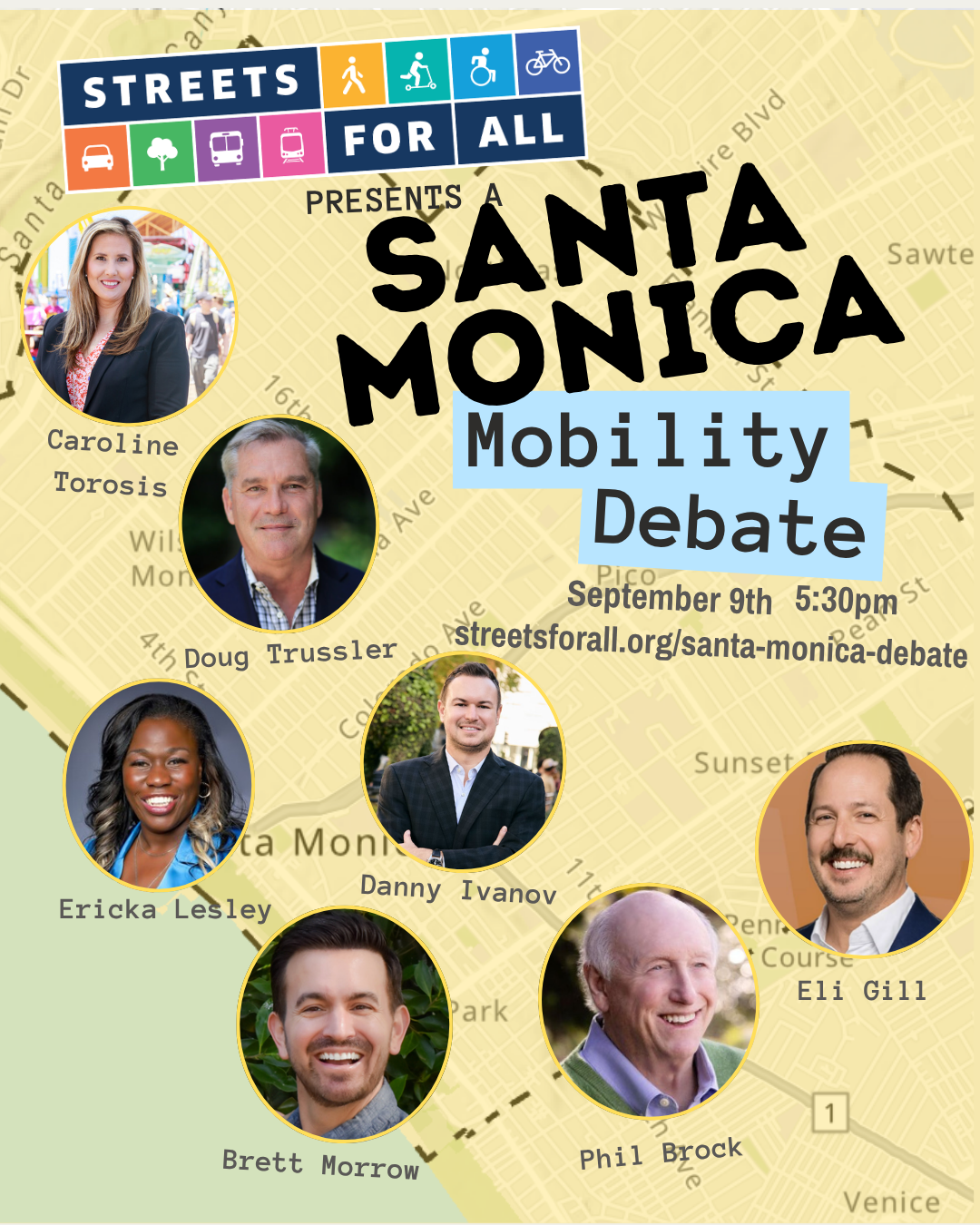 Streets for All Announces September 9 Candidate Forum