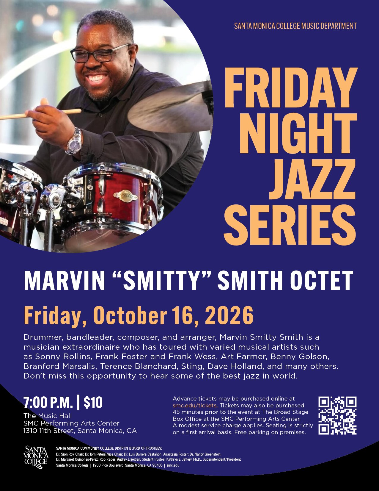 Santa Monica College Presents Fall 2026 Friday Night Jazz Series
