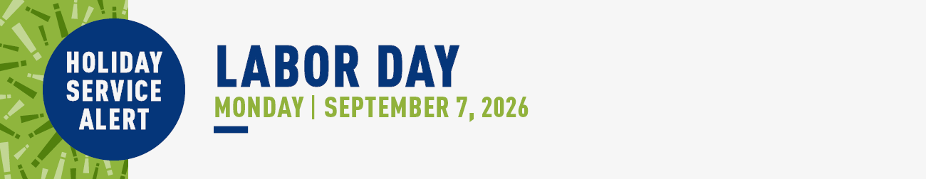 Big Blue Bus Service Reminder: Weekend Schedule on Monday, Labor Day