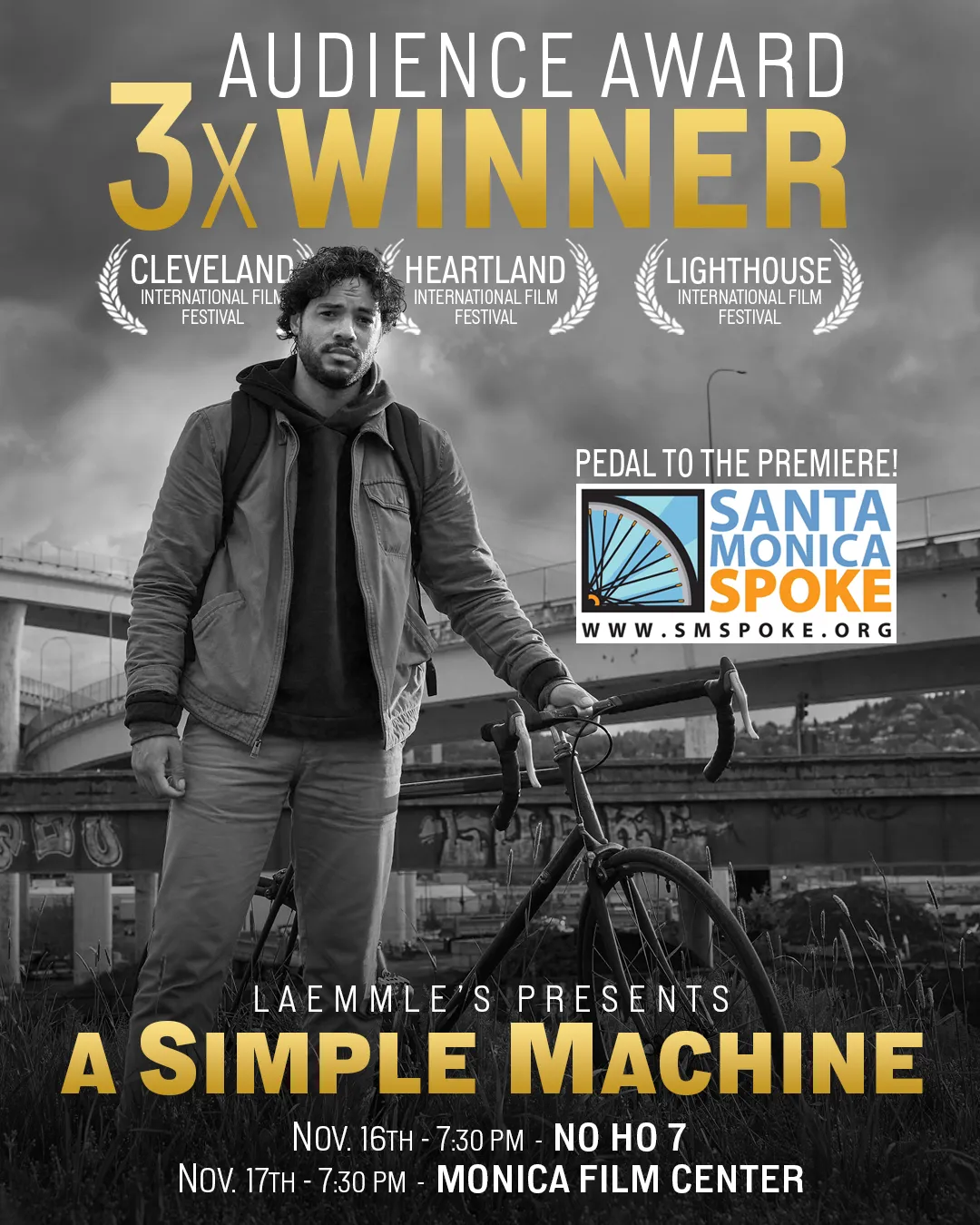 Movie Premier and Bike Ride: A SIMPLE MACHINE on 11/17